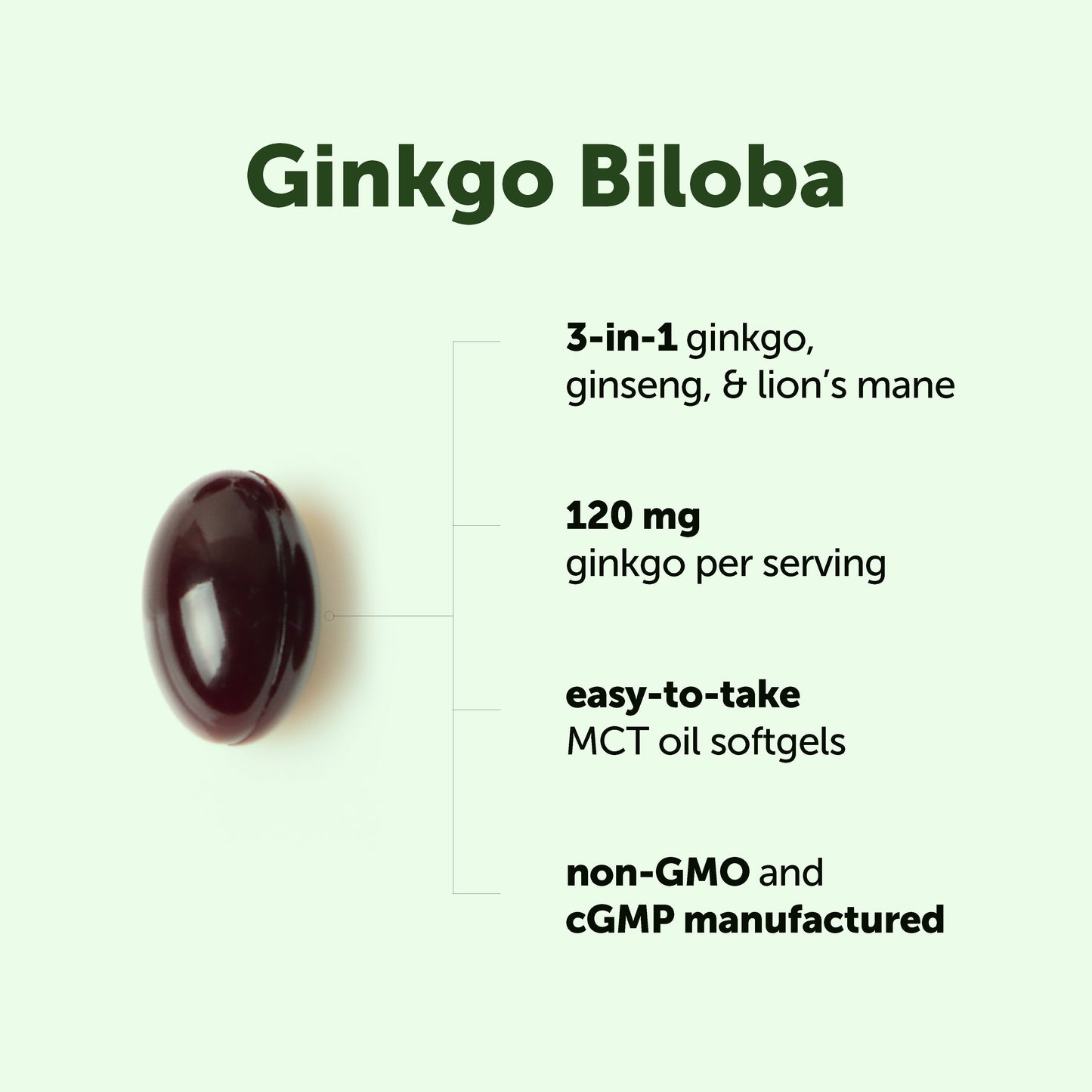 Micro Ingredients Ginkgo Biloba, 400 Softgels, 3-in-1 with Ginseng & Lions Mane
