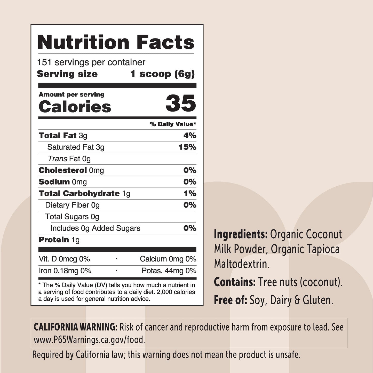 Micro Ingredients Organic Coconut Milk Powder