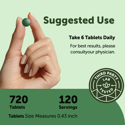 Micro Ingredients Organic Spirulina and Chlorella Tablets