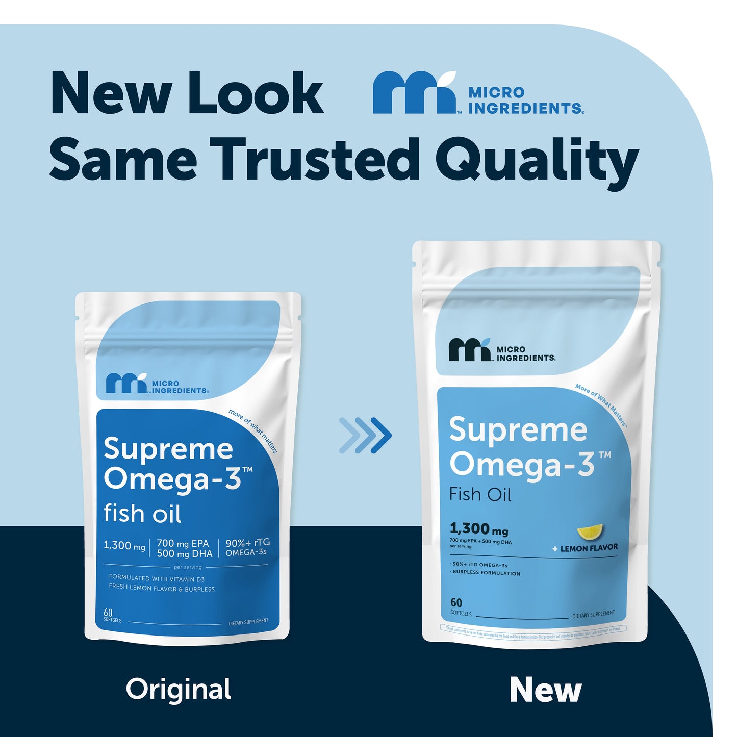 Micro Ingredients Supreme Omega-3 Fish Oil w/ Ultra High EPA & DHA, Burpless Softgels