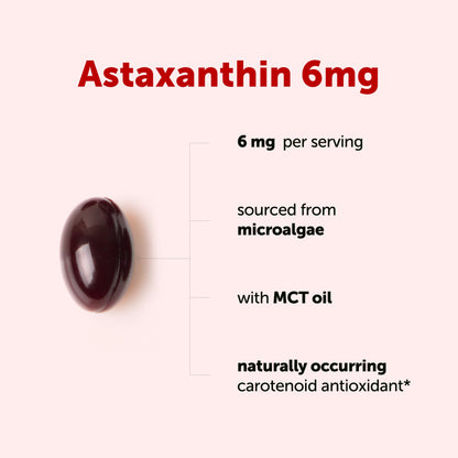 Micro Ingredients Astaxanthin 6mg with MCT Oil Softgels