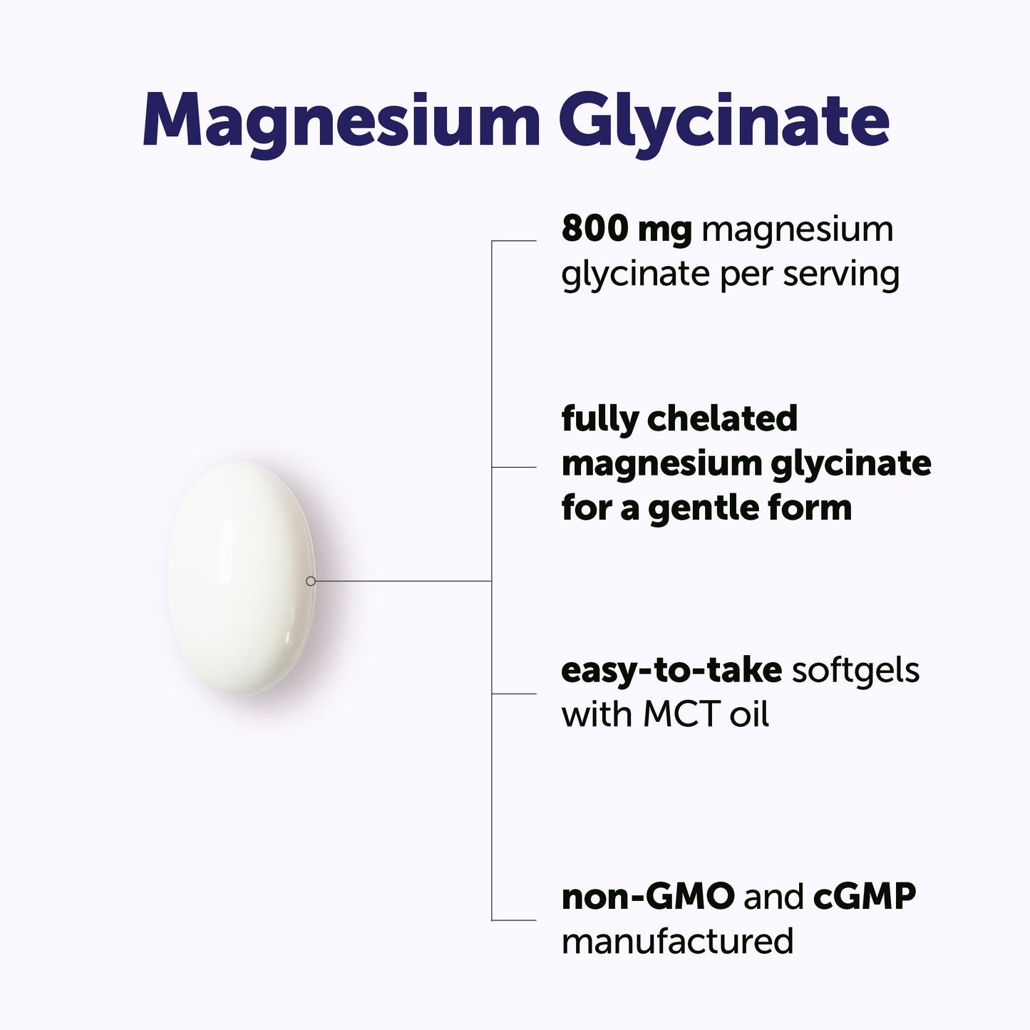 Micro Ingredients Magnesium Glycinate 800mg with MCT Oil, 240 Softgels