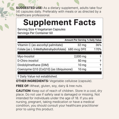 Micro Ingredients Myo-Inositol & D-Chiro Inositol 2,050mg, 240 Veggie Capsules