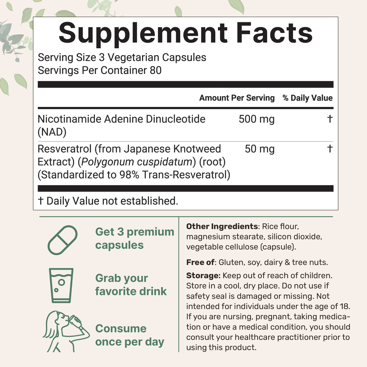 Ageless Beauty Stack: NAD+ Capsules, Trans-Resveratrol Powder & Astaxanthin Softgels