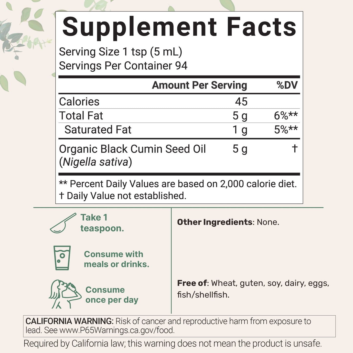 Micro Ingredients Organic Black Seed Oil, 16 fl oz | Cold Pressed Black Cumin Seeds from Nigella Sativa