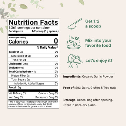 Micro Ingredients Organic Garlic Powder-3lb