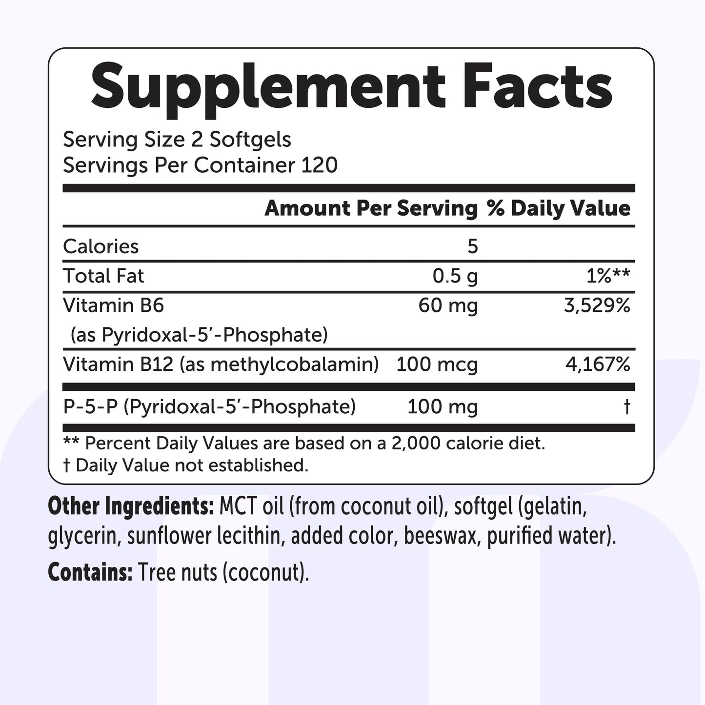 Micro Ingredients P5P 100mg with MCT Oil, 240 Softgels