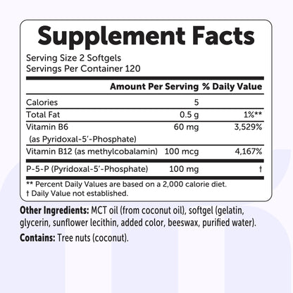 Micro Ingredients P5P 100mg with MCT Oil, 240 Softgels