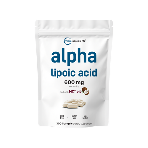 Micro Ingredients Alpha Lipoic Acid 600mg, 300 Softgels