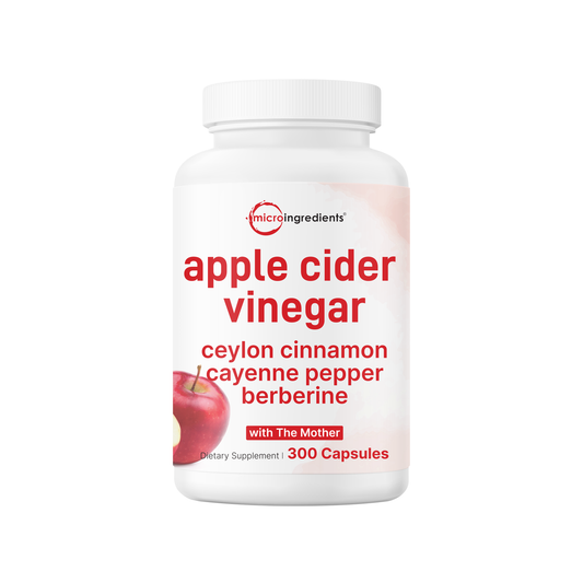 Micro Ingredients Apple Cider Vinegar with The Mother, 300 Capsules
