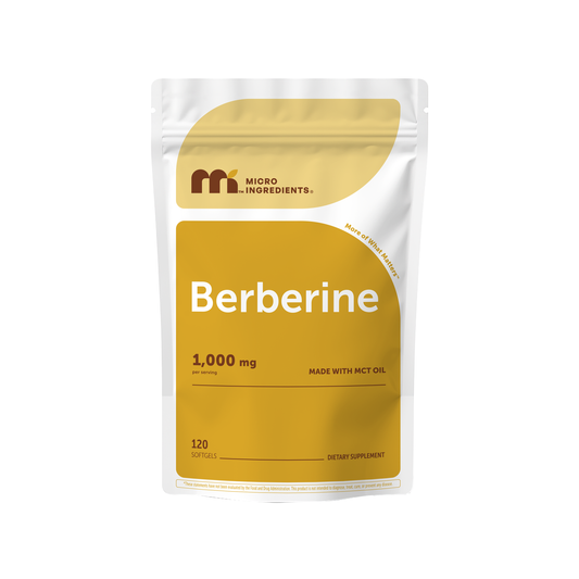Micro Ingredients Berberine 1000mg with MCT Oil Softgels