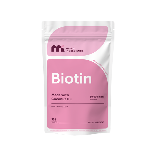 Micro Ingredients Biotin with Hyaluronic Acid, 365 Softgels