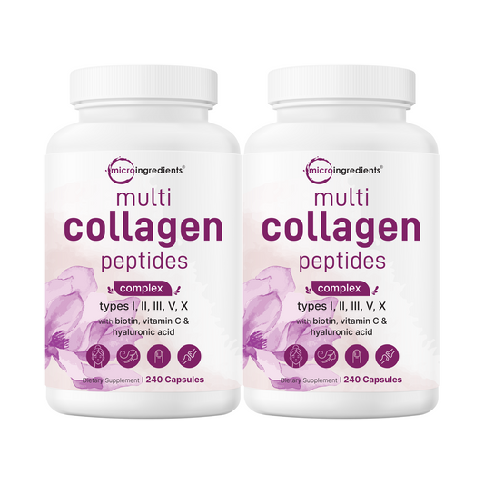 Micro Ingredients 2 Pack Multi Collagen Pills for Women & Men, 480 Capsules