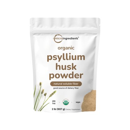 Organic Psyllium Husk Powder, 2 Pounds (32oz) - Unflavored