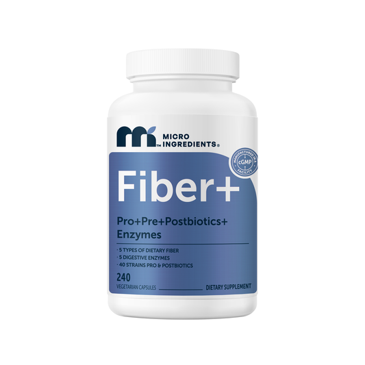 Micro Ingredients Fiber+, 240 Vegetarian Capsules
