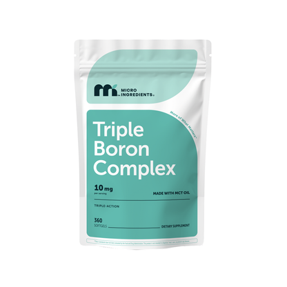 Micro Ingredients Triple Boron Complex 10mg with MCT Oil, 360 Softgels