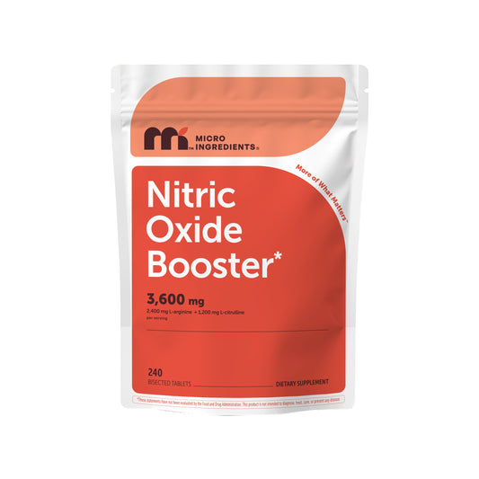 Micro Ingredients Nitric Oxide Booster 3,600mg Per Serving, 240 Bisected Tablets