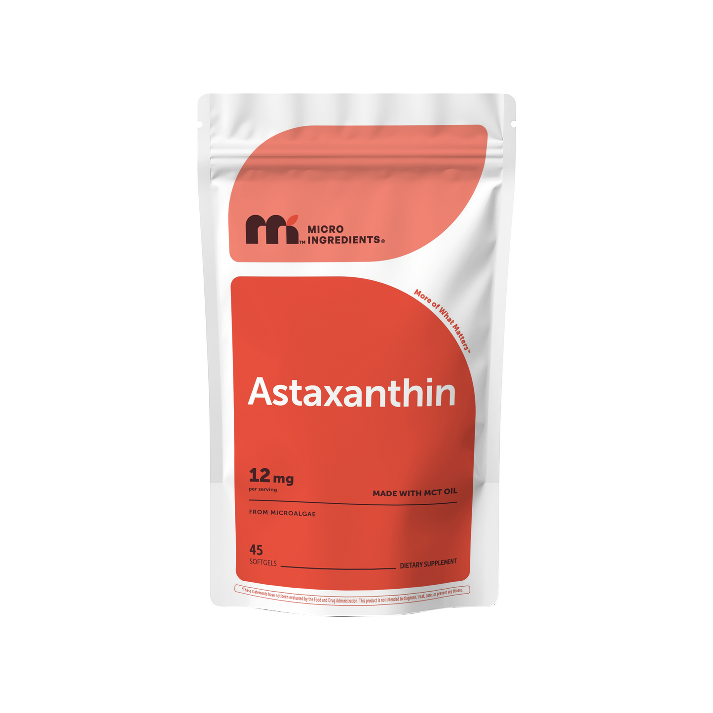 Micro Ingredients Astaxanthin 12mg softgels, tanning pills, Strength Carotenoids Skin Supplement w. 100%