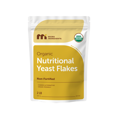 Micro Ingredients Organic Non-Fortified Nutritional Yeast Flakes - Pure & Powdered