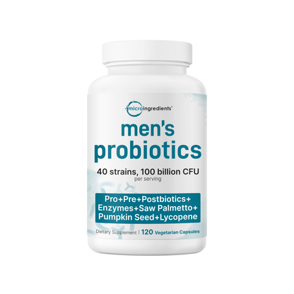 Micro Ingredients Men's Probiotics 40 strains 100 billion CFU, 120 Vegetarian Capsules