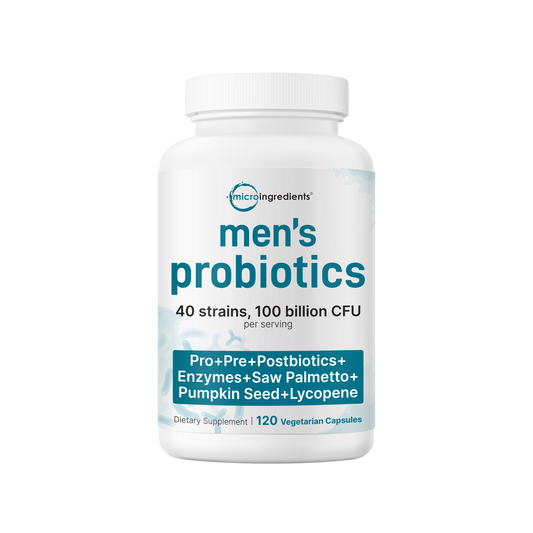 Micro Ingredients Men's Probiotics 40 strains 100 billion CFU, 120 Vegetarian Capsules