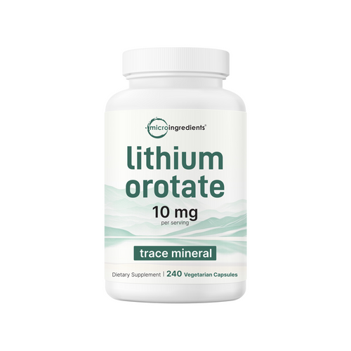 Micro Ingredients Lithium Orotate 10mg, 240 Veggie Capsules
