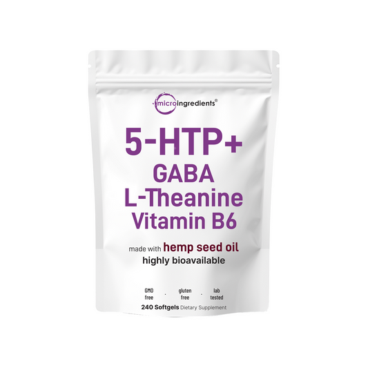 Micro Ingredients 5-HTP+ with Hemp Seed Oil, 240 Softgels