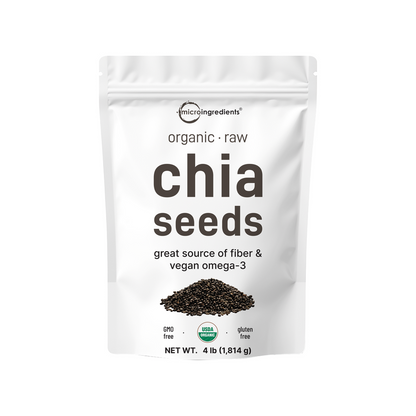 Micro Ingredients Organic Chia Seeds, 4lbs, Raw Chia Seed Source