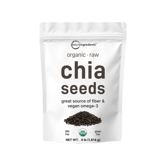 Micro Ingredients Organic Chia Seeds, 4lbs, Raw Chia Seed Source