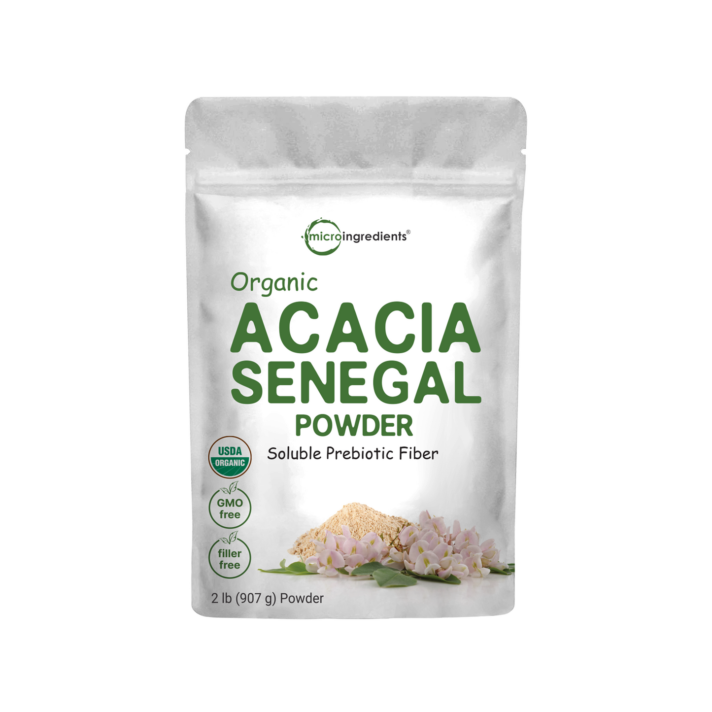 Micro Ingredients Organic Acacia Senegal Fiber Powder, 2lb