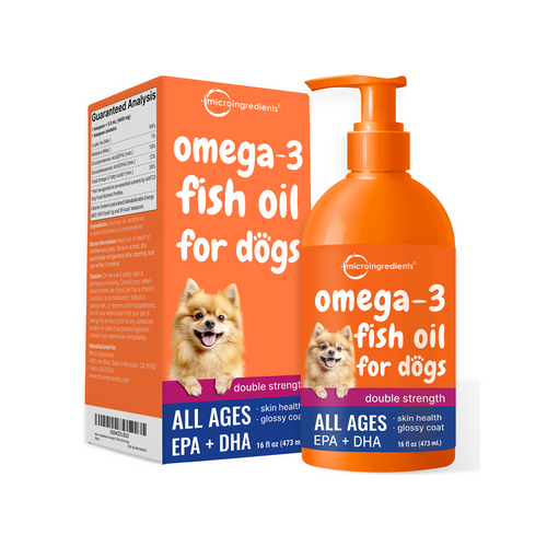 Micro Ingredients Omega-3 Fish Oil for Dogs, 16 fl oz