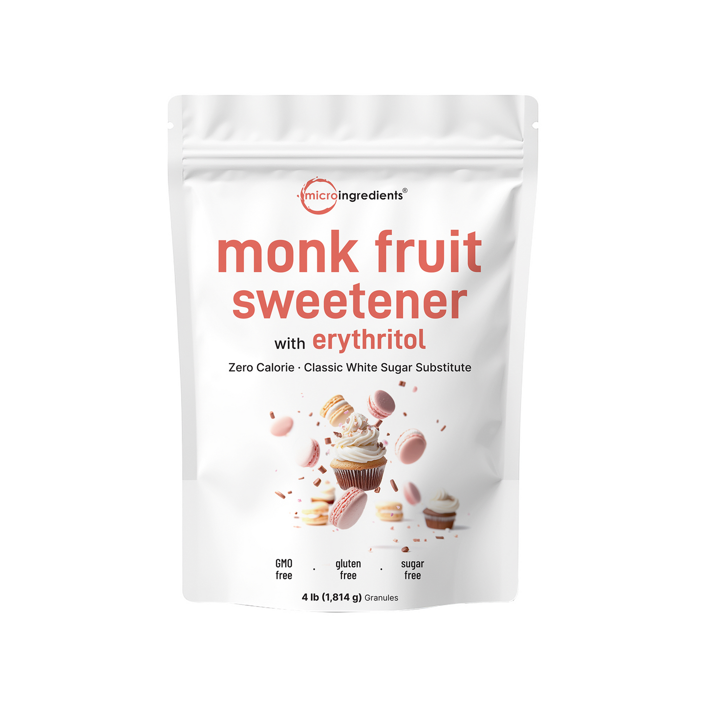 Micro Ingredients Monk Fruit Sweetener Granules, 4lb