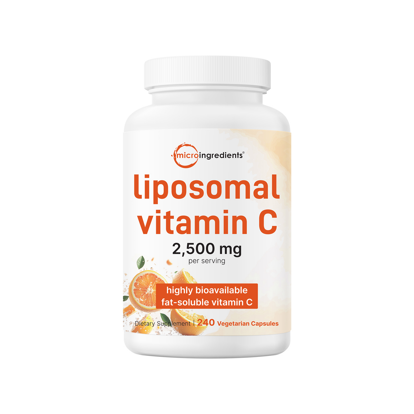 Micro Ingredients Liposomal Vitamin C 2,500mg, 240 Veggie Capsules