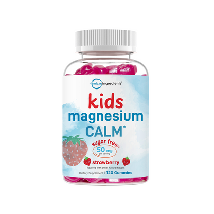 Micro Ingredients Kids Magnesium Gummies 50mg Per Serving, 120 Count