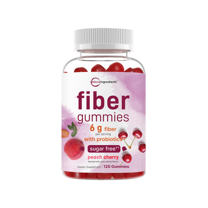 Micro Ingredients Fiber Gummies with Probiotics, 120 Count