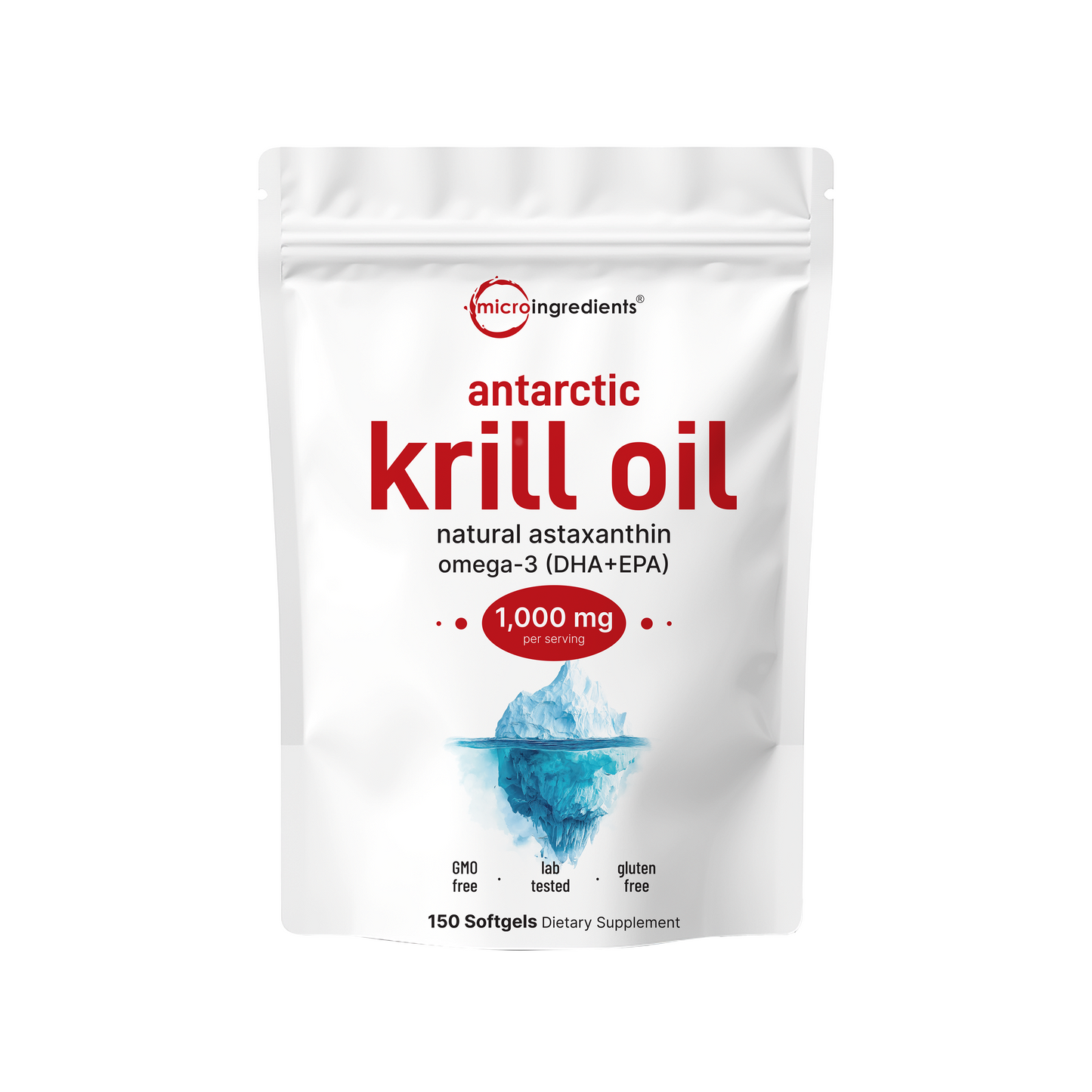 Micro Ingredients Antarctic Krill Oil 1000mg with Omega 3