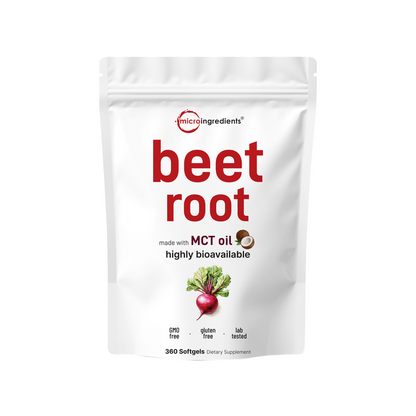 Micro Ingredients Beet Root 360 Softgels with MCT Oil, Highly Bioavailable