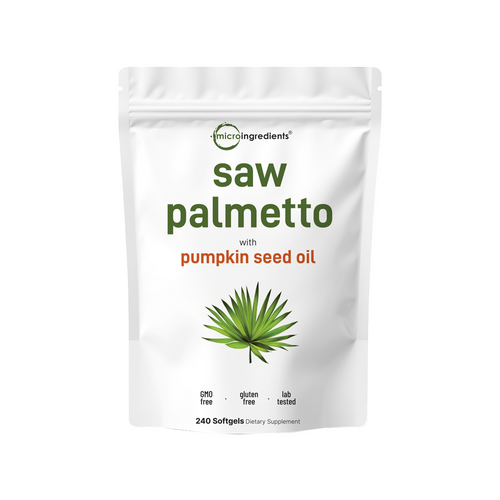 Micro Ingredients Saw Palmetto with Pumpkin Seed Oil, 240 Softgels