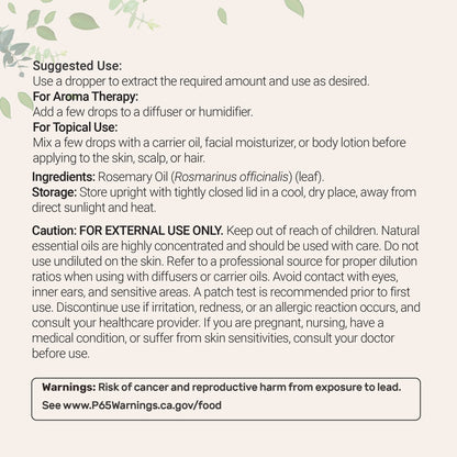 Micro Ingredients Pure Rosemary Essential Oil 8 floz (237mL)