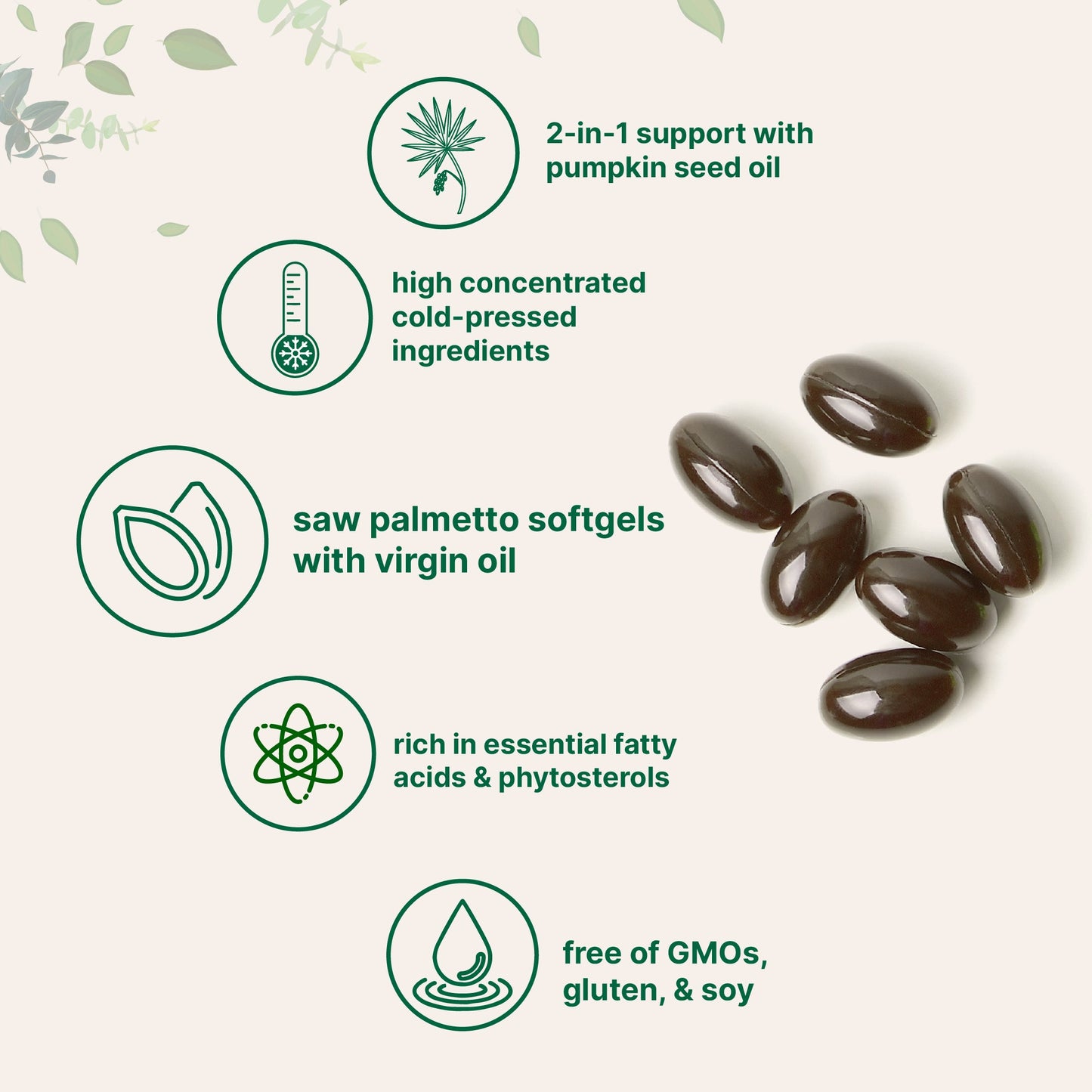 Micro Ingredients Saw Palmetto with Pumpkin Seed Oil, 240 Softgels