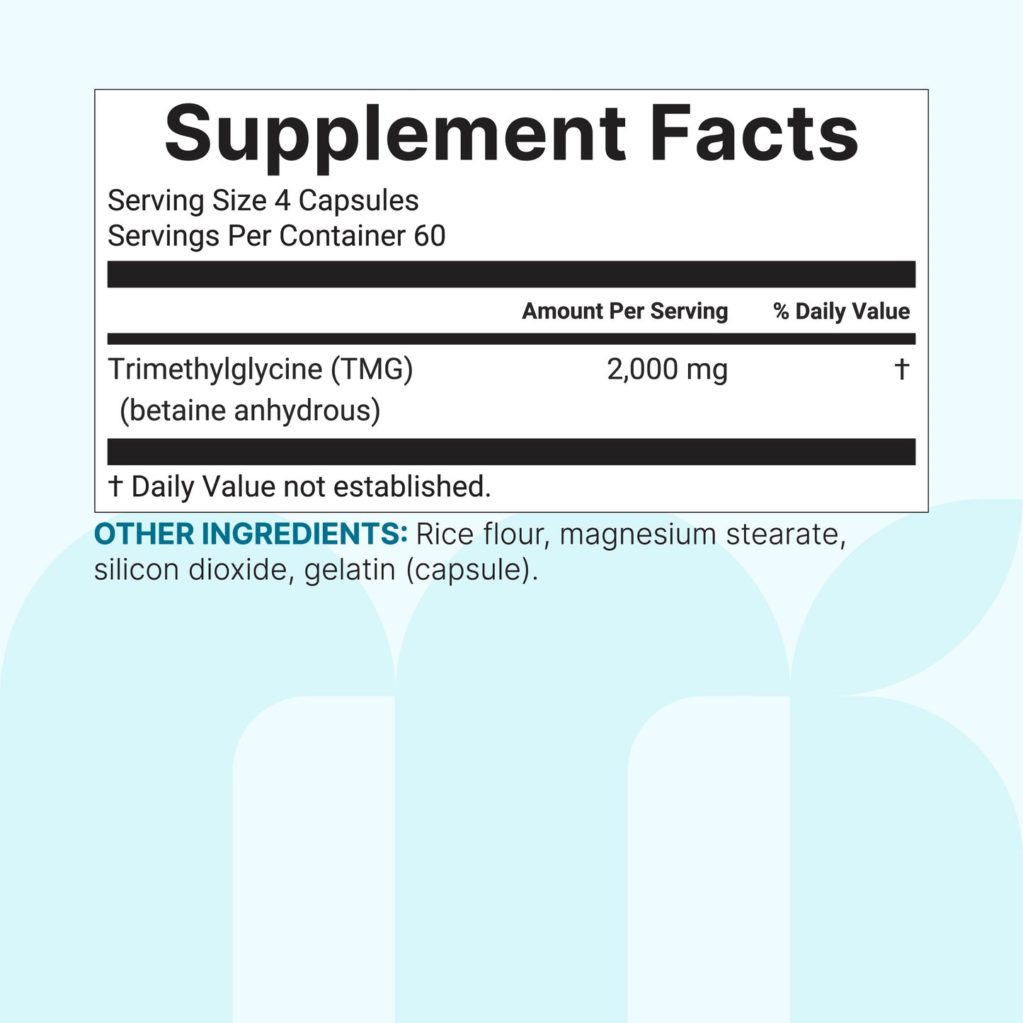 Micro Ingredients TMG 2000mg, 240 Capsules