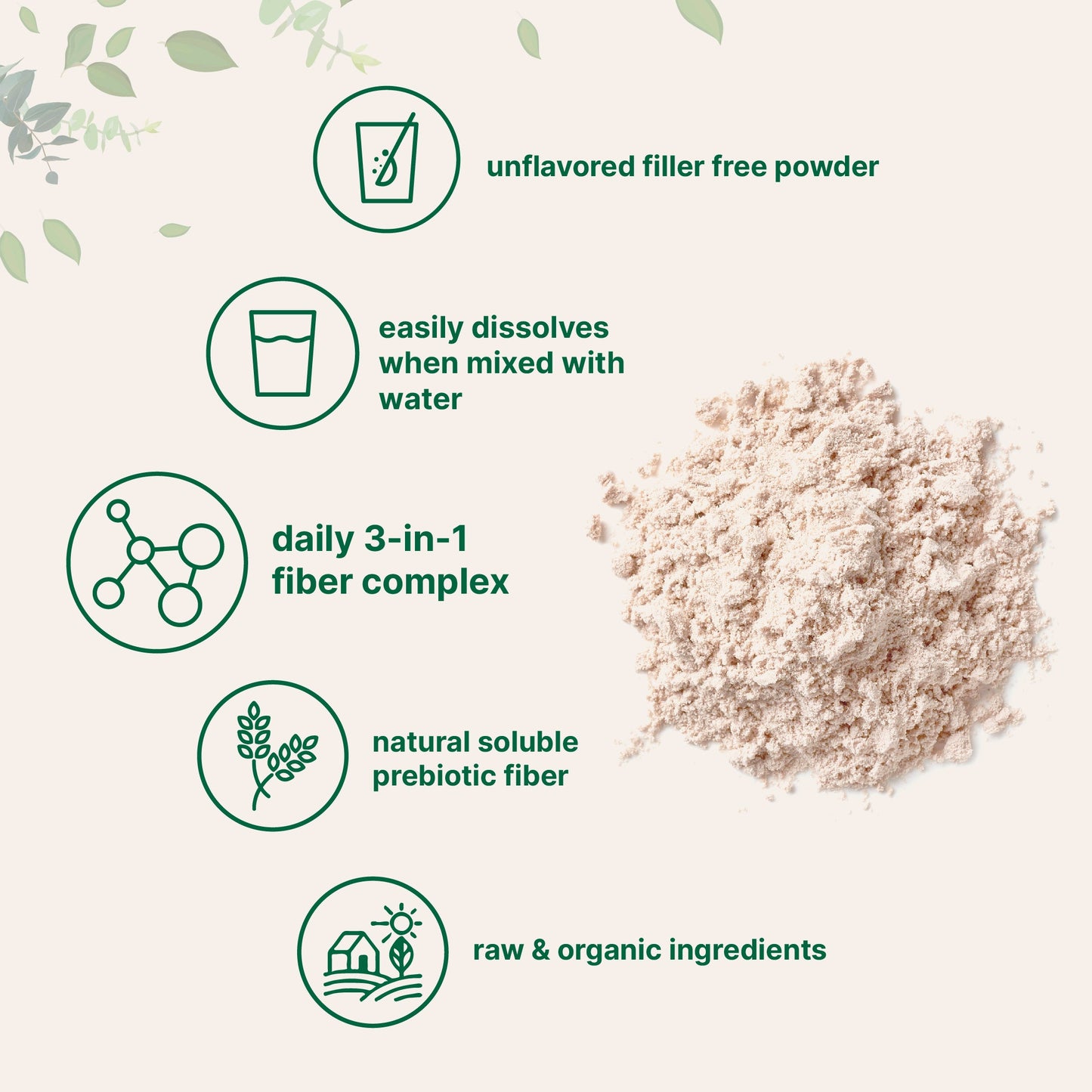 Micro Ingredients Organic Triple Fiber Powder, 2lb
