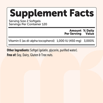 Micro Ingredients Vitamin E 1000 IU, 240 Softgels