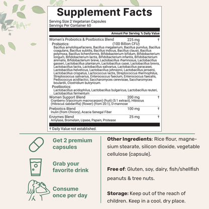 Micro Ingredients Women’s Probiotics 100 Billion CFU, 120 Veggie Capsules