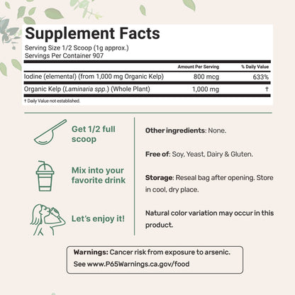 Micro Ingredients Organic Kelp Powder Supplement