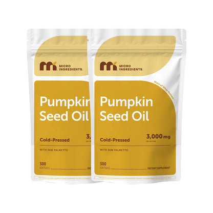 Micro Ingredients Pumpkin Seed Oil with Saw Palmetto, 600 Softgels (2 Pack)