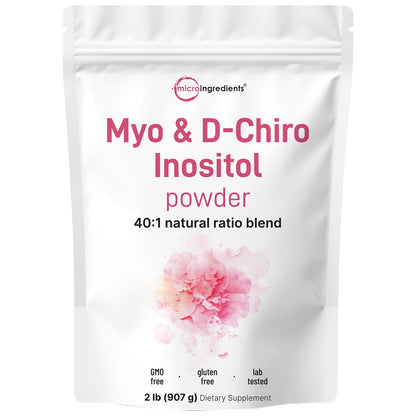 Micro Ingredients Myo & D-Chiro Inositol Powder, Hormonal Balance & Ovarian Support