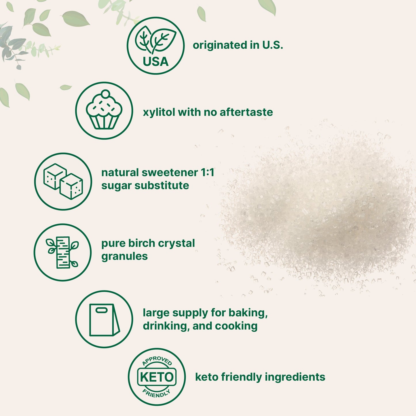 Micro Ingredients Xylitol Sweetener Granules, 6lb